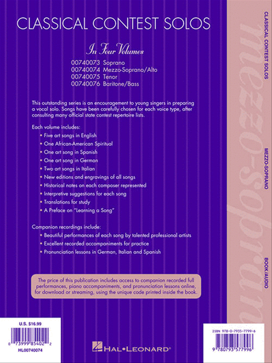 Classical Contest Solos - Mezzo-Soprano Mezzo-Soprano Voice scores gallery preview page 2
