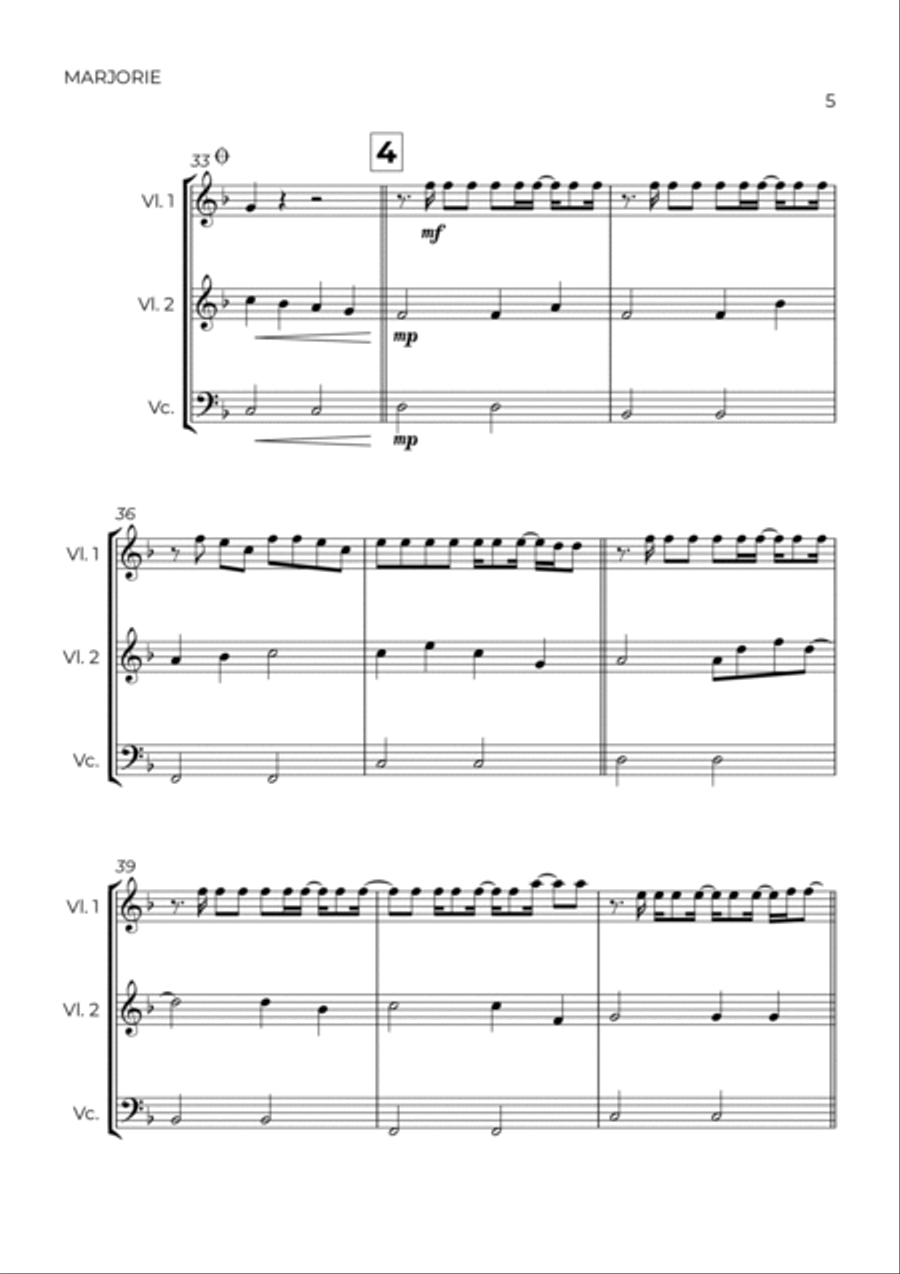 Marjorie Marjorie String Trio scores gallery preview page 5