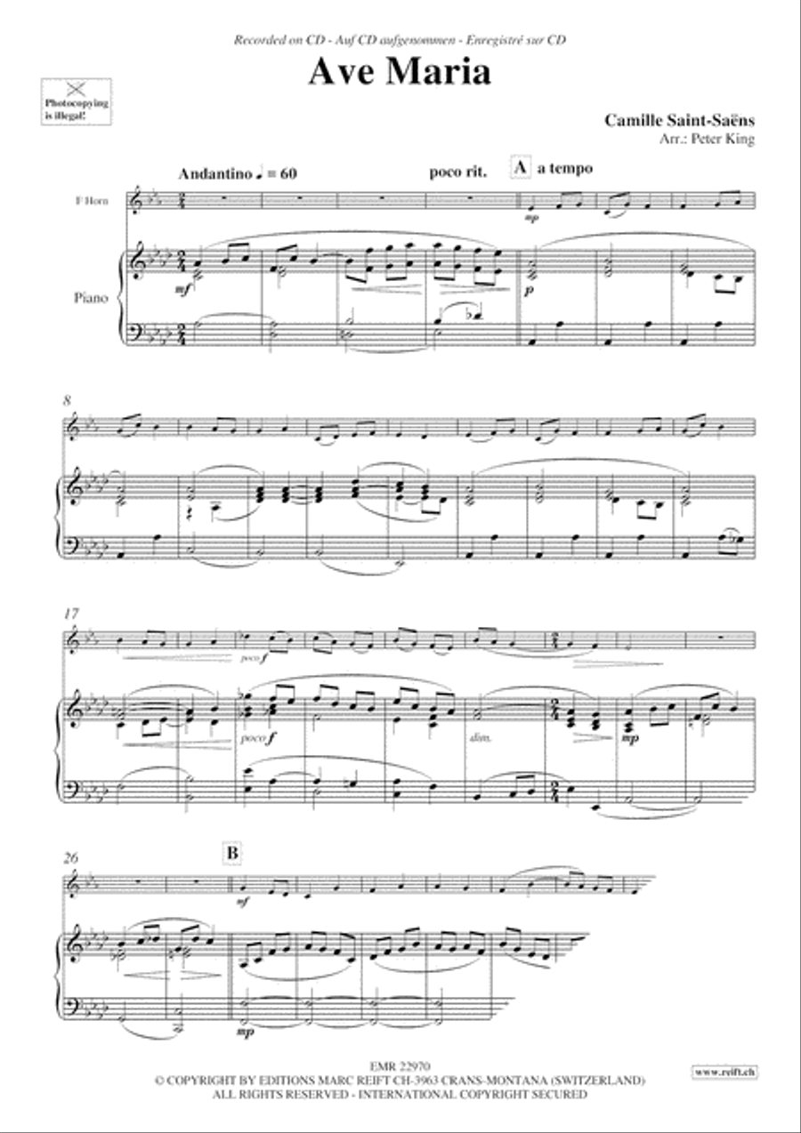 Ave Maria Horn scores gallery preview page 4