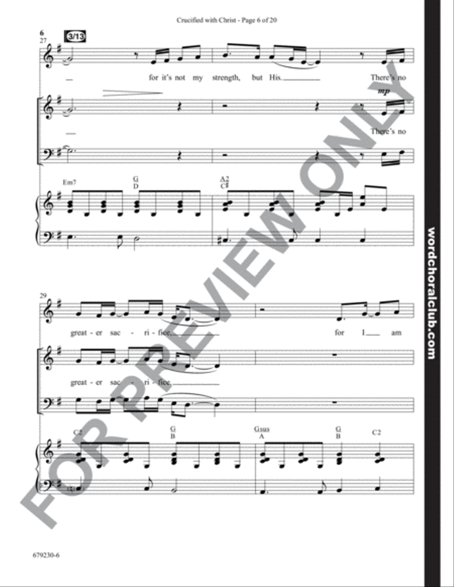 Crucified with Christ - Anthem 4-Part scores gallery preview page 6