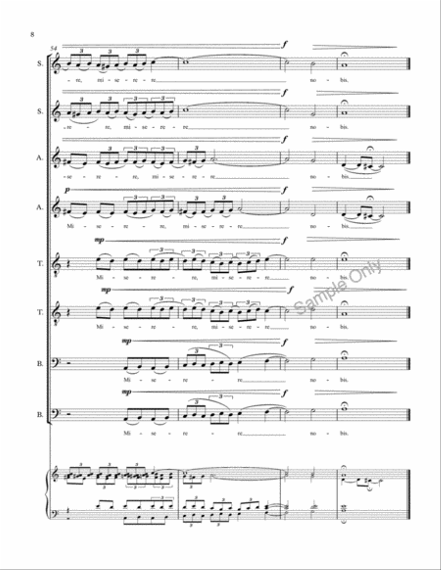 Miserere 4-Part scores gallery preview page 8