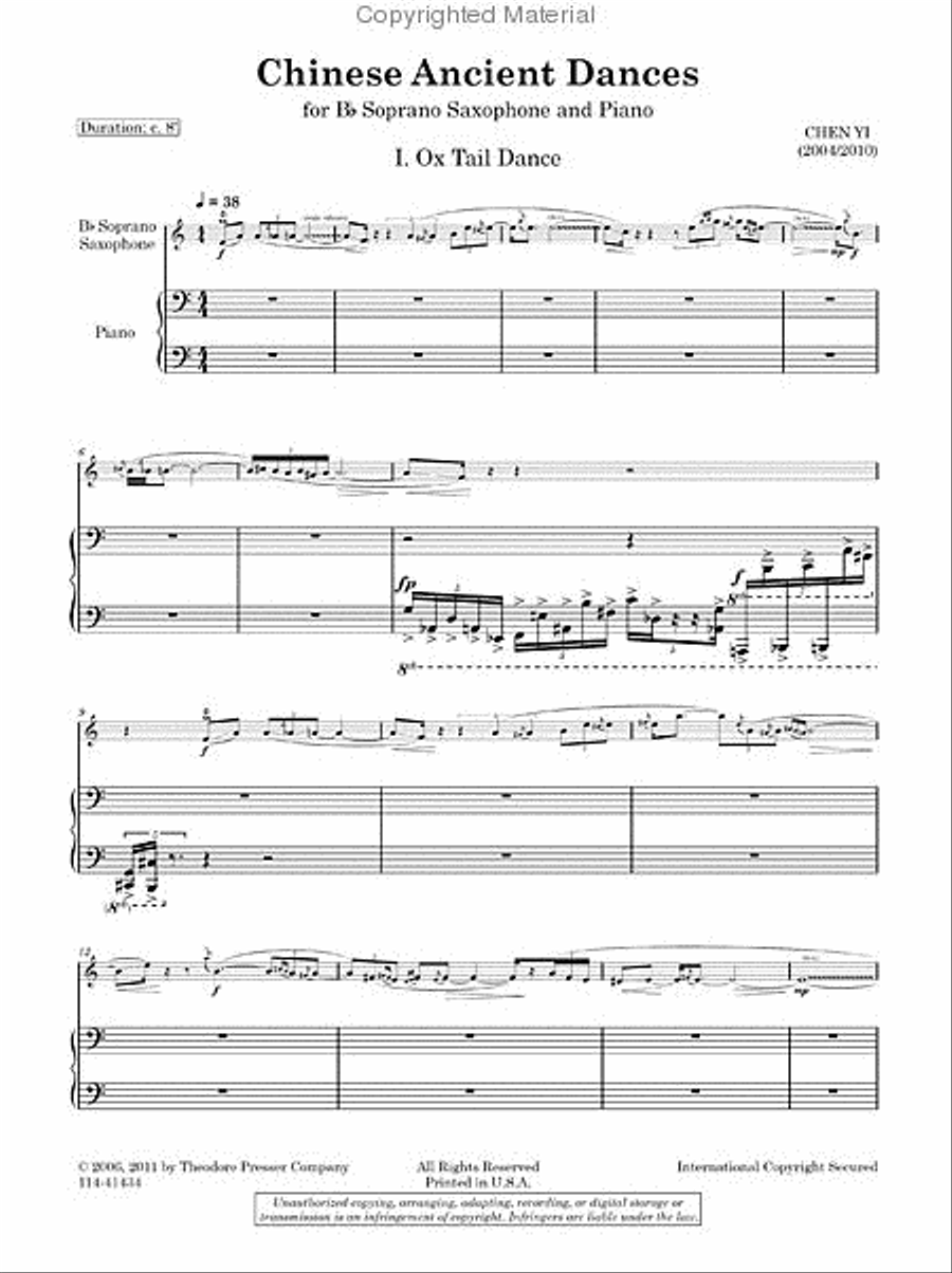 Chinese Ancient Dances Chamber Music scores gallery preview page 2