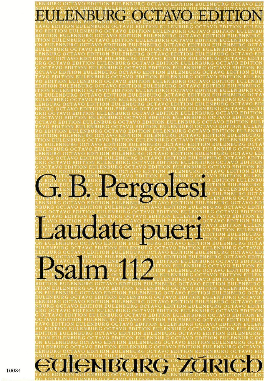 Laudate pueri (Psalm 112) 4-Part scores gallery preview page 1