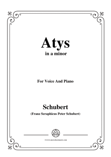 Schubert-Atys,in a minor,for Voice and Piano image number null