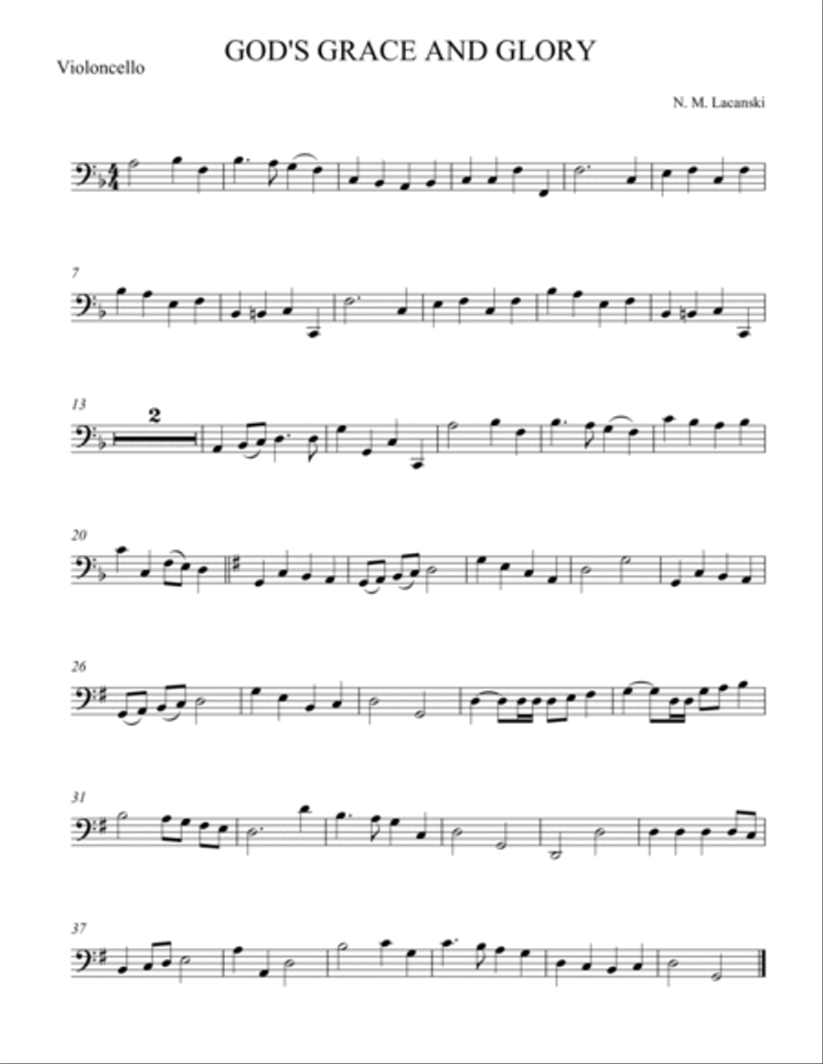 God's Grace and Glory String Quartet scores gallery preview page 4