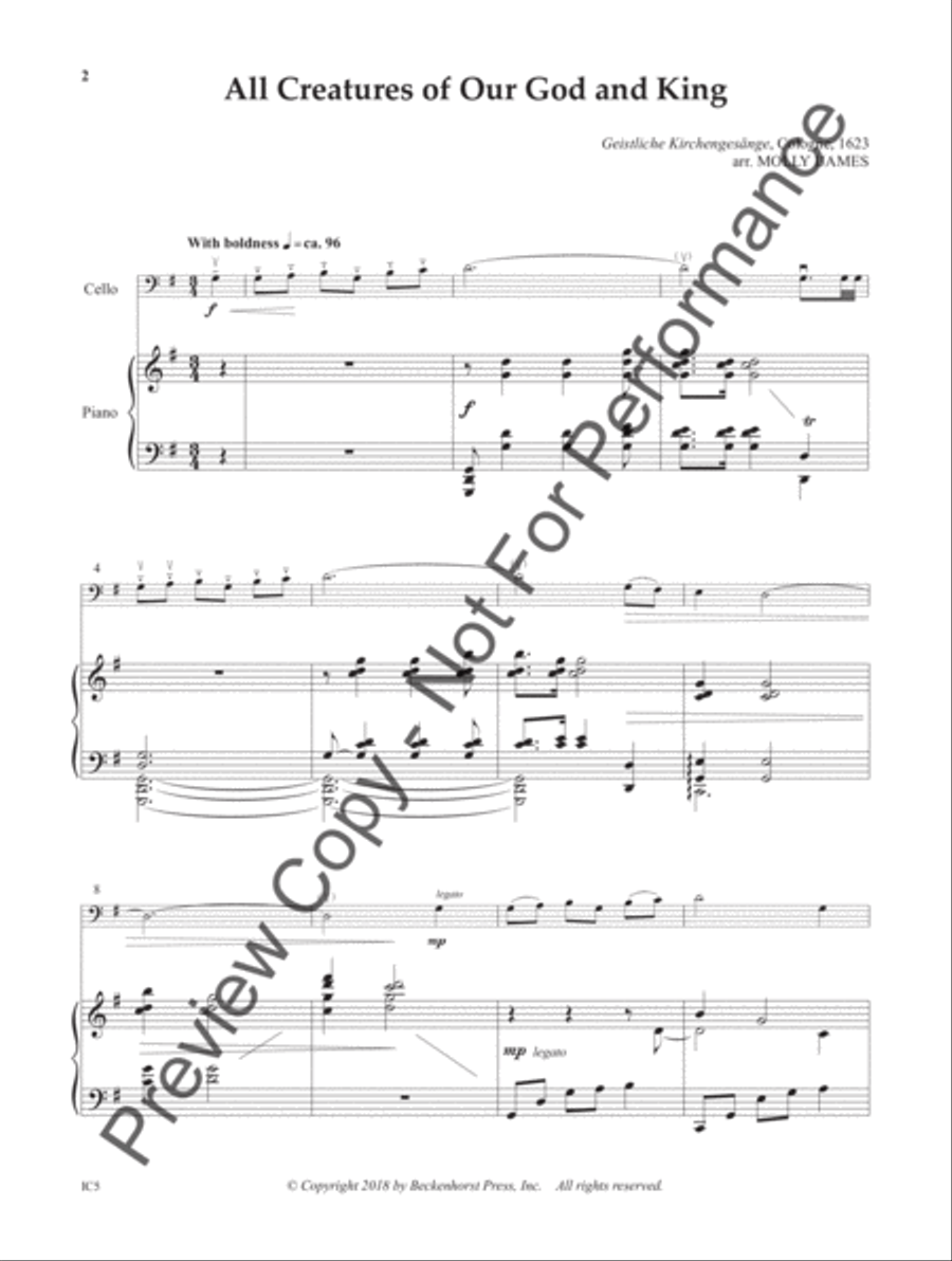 Instrumental Worship - bass instruments in C C Instrument scores gallery preview page 3