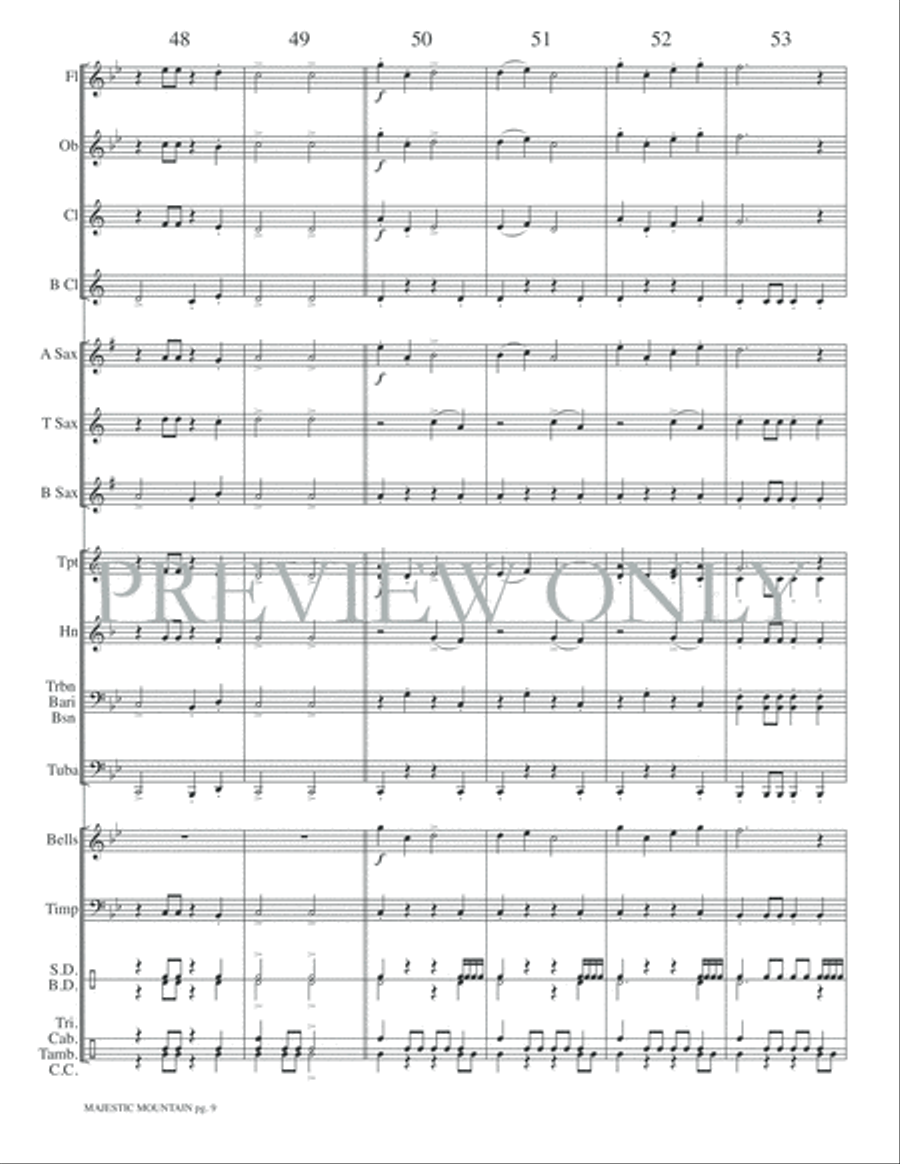 Majestic Mountain Concert Band scores gallery preview page 12