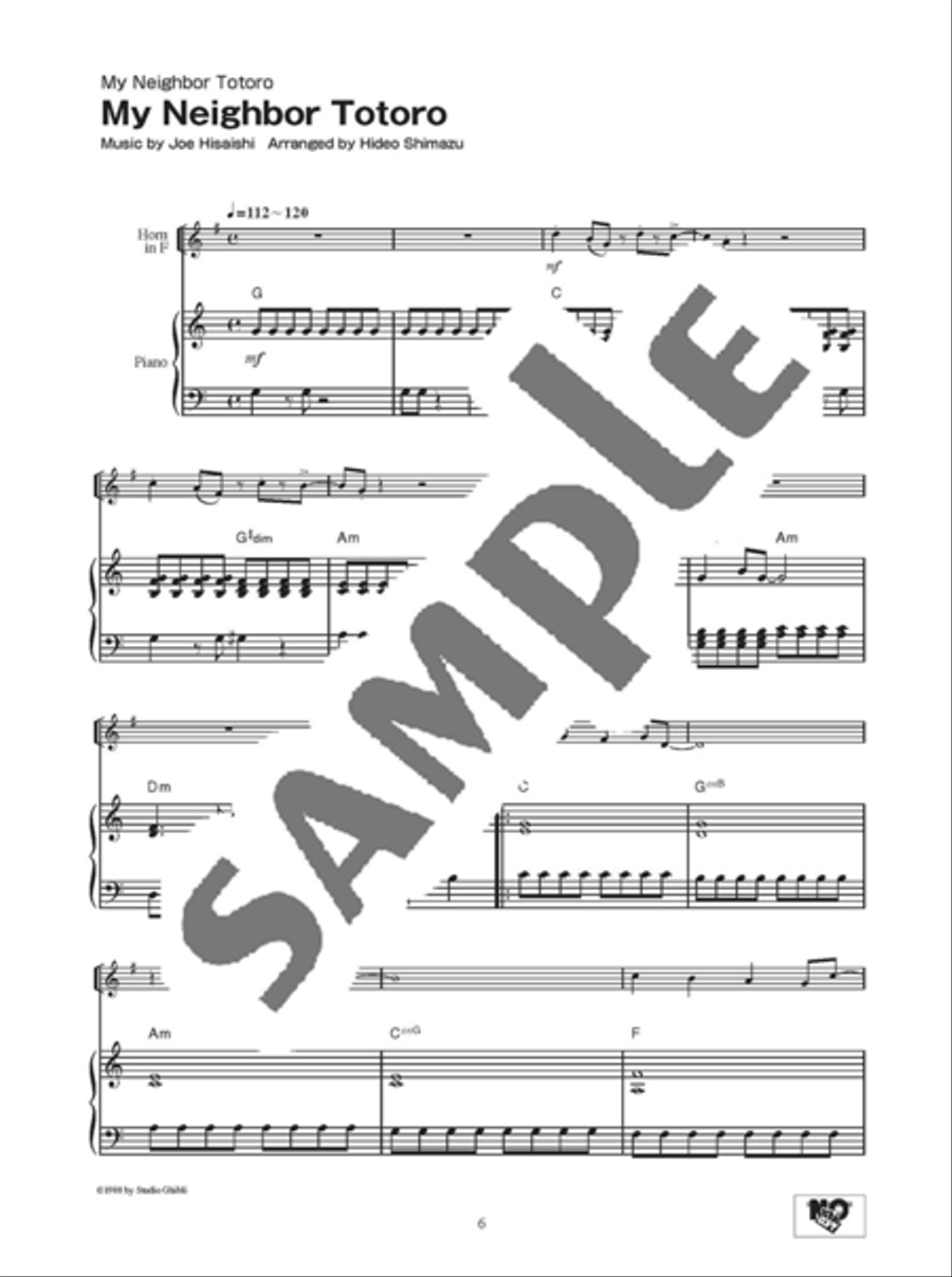 Studio Ghibli Songs for Horn and Piano/English Version Horn scores gallery preview page 4