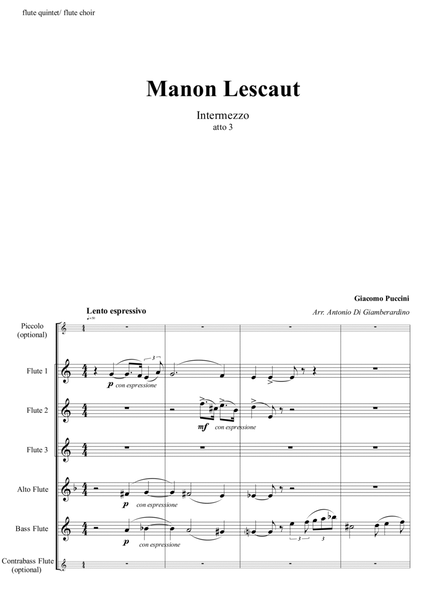 Manon Lescaut - INTERMEZZO - Flute choir image number null