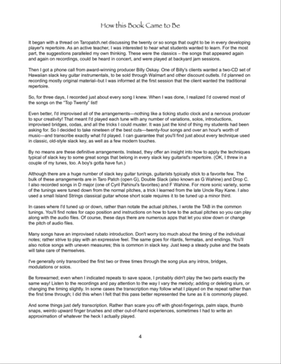 Old-Time Hawaiian Slack Key Guitar Guitar scores gallery preview page 5