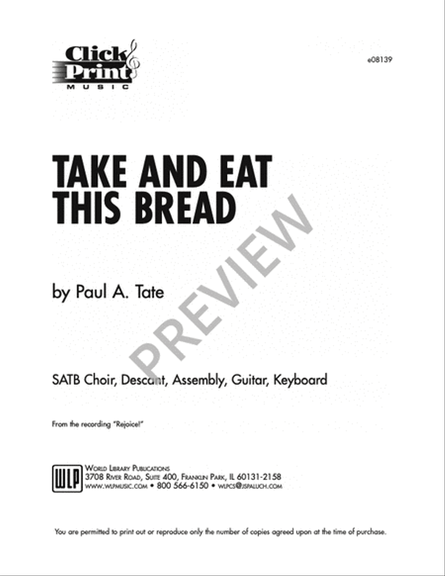 Take and Eat This Bread 4-Part scores gallery preview page 2