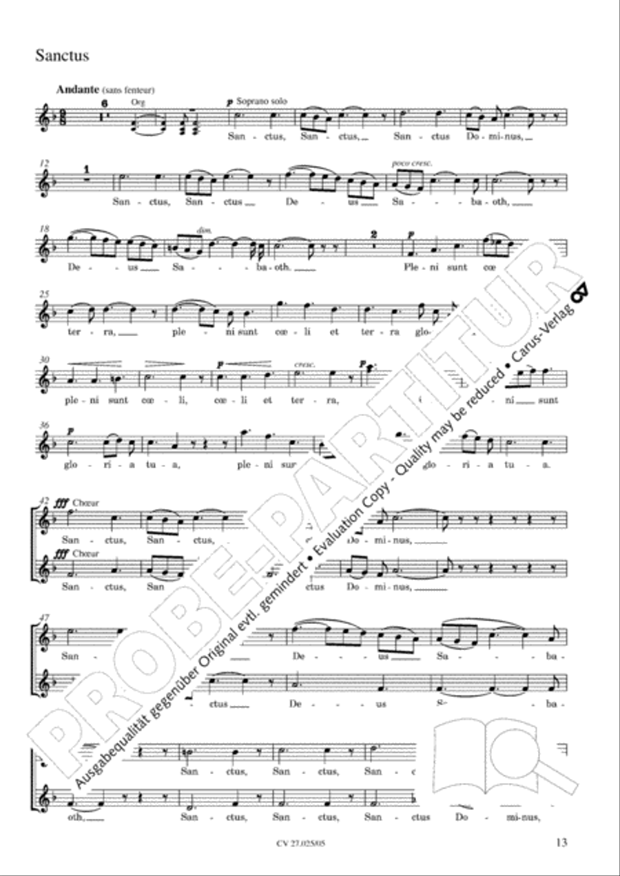 Messe Sainte Cecile SA scores gallery preview page 14