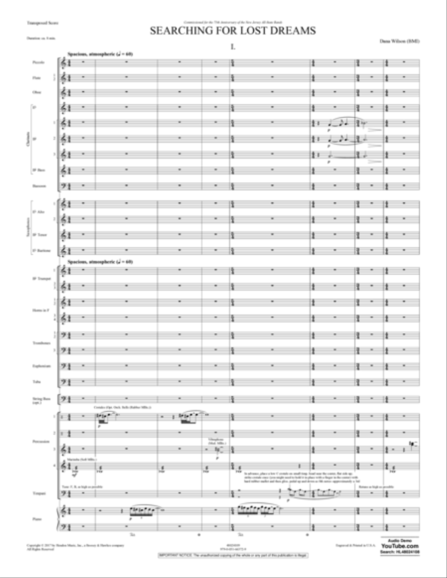 Searching for Lost Dreams - Conductor Score (Full Score) Concert Band scores gallery preview page 3