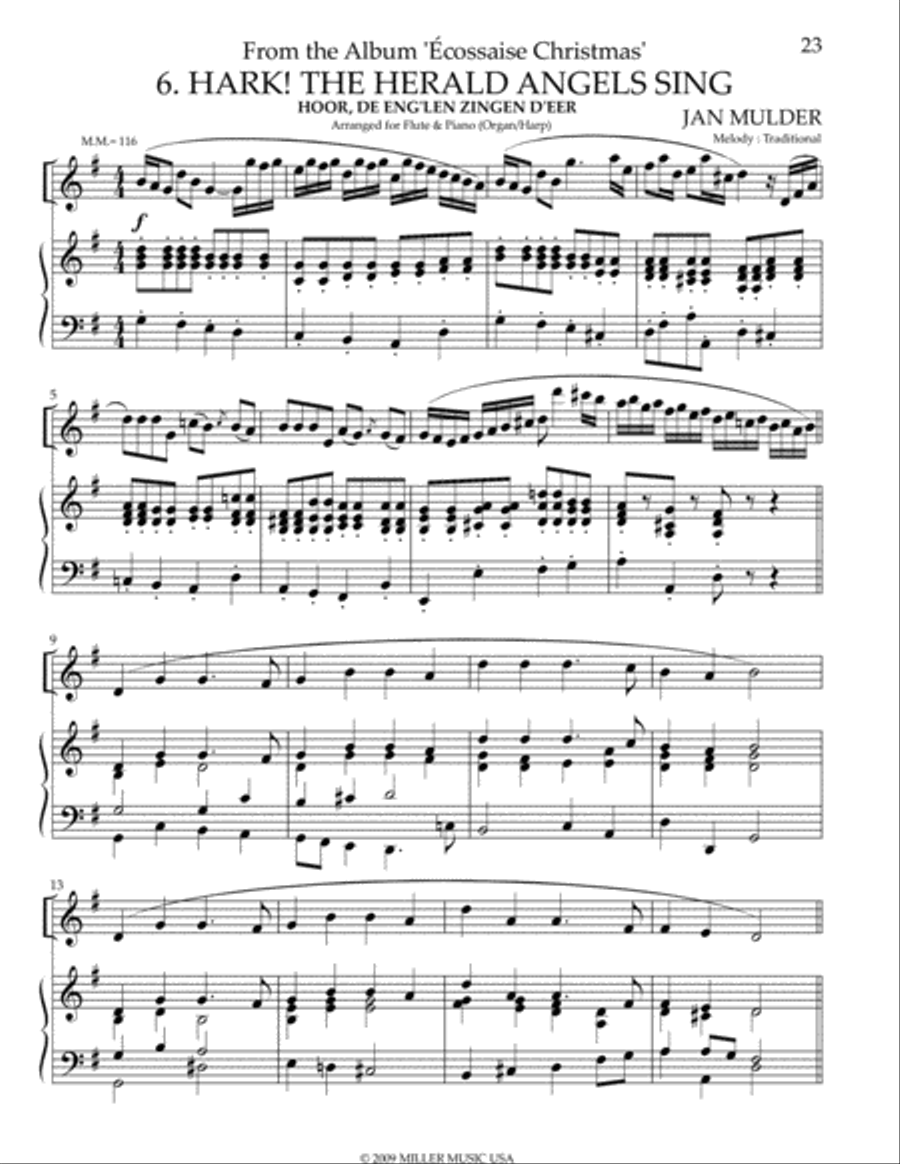 Hark the Herald Angels Sing Flute scores gallery preview page 1