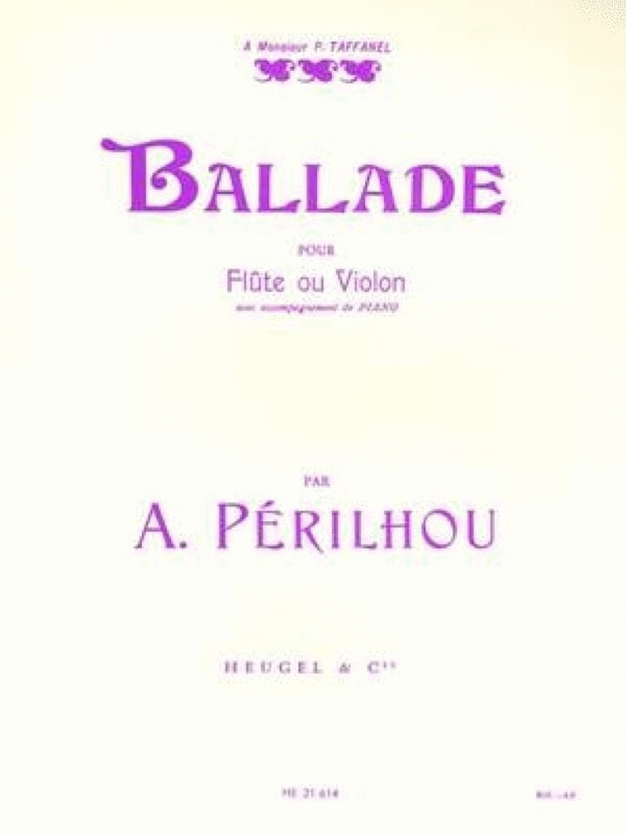 Ballade Ballade Flute scores gallery preview page 1