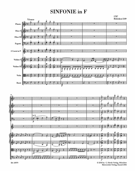 Symphony in F major Hob. I:89