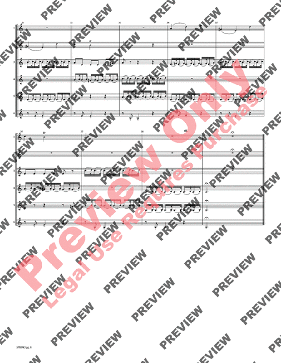 Spring from The Four Seasons Small Ensemble scores gallery preview page 10