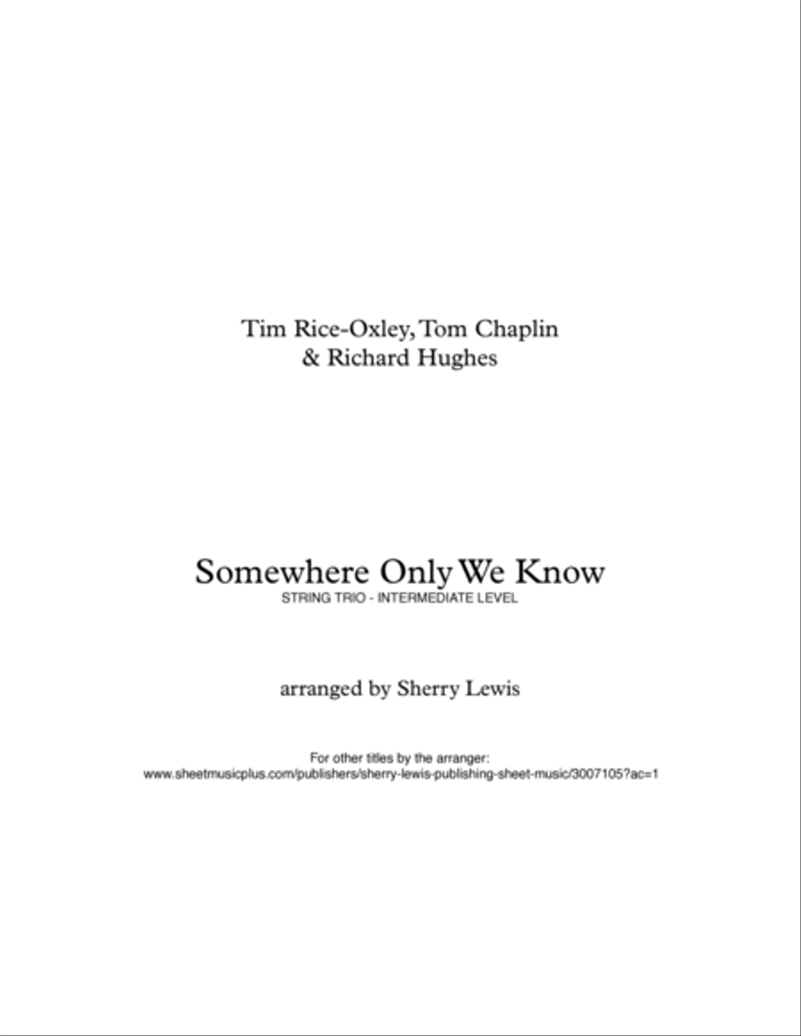 Somewhere Only We Know String Trio scores gallery preview page 2