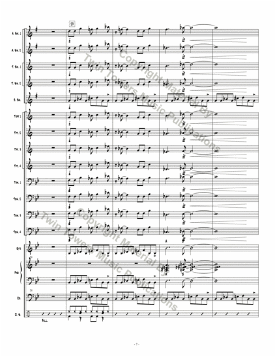 Espionage 1 Espionage 1 Jazz Ensemble scores gallery preview page 8