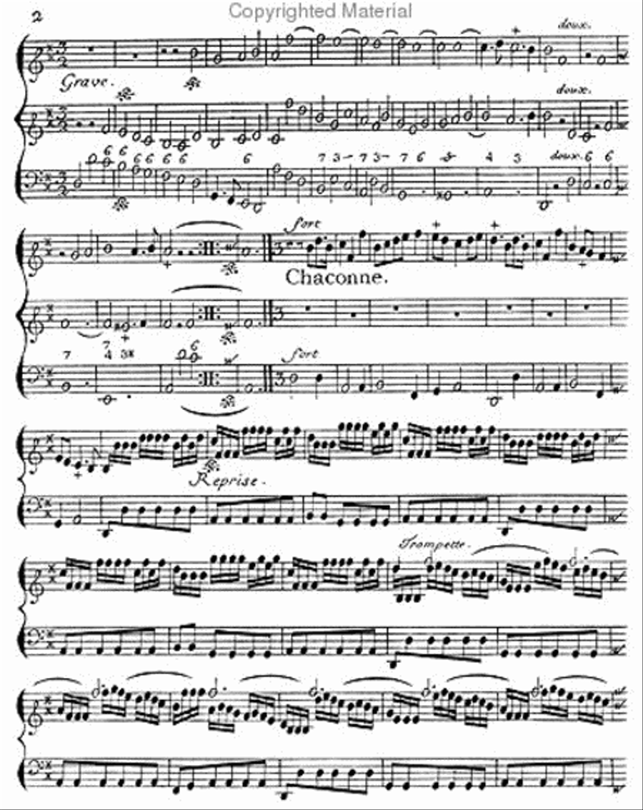 Fantaisies 1729 - Les Plaisirs champetres 1734 Bassoon scores gallery preview page 2