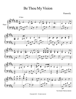 PIANO - Be Thou My Vision (Piano Hymns Sheet Music PDF)