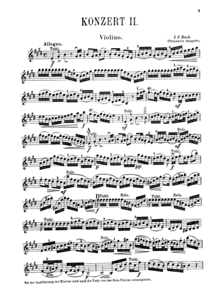 Book cover for Bach: Violin Concerto No. 2 in E Major
