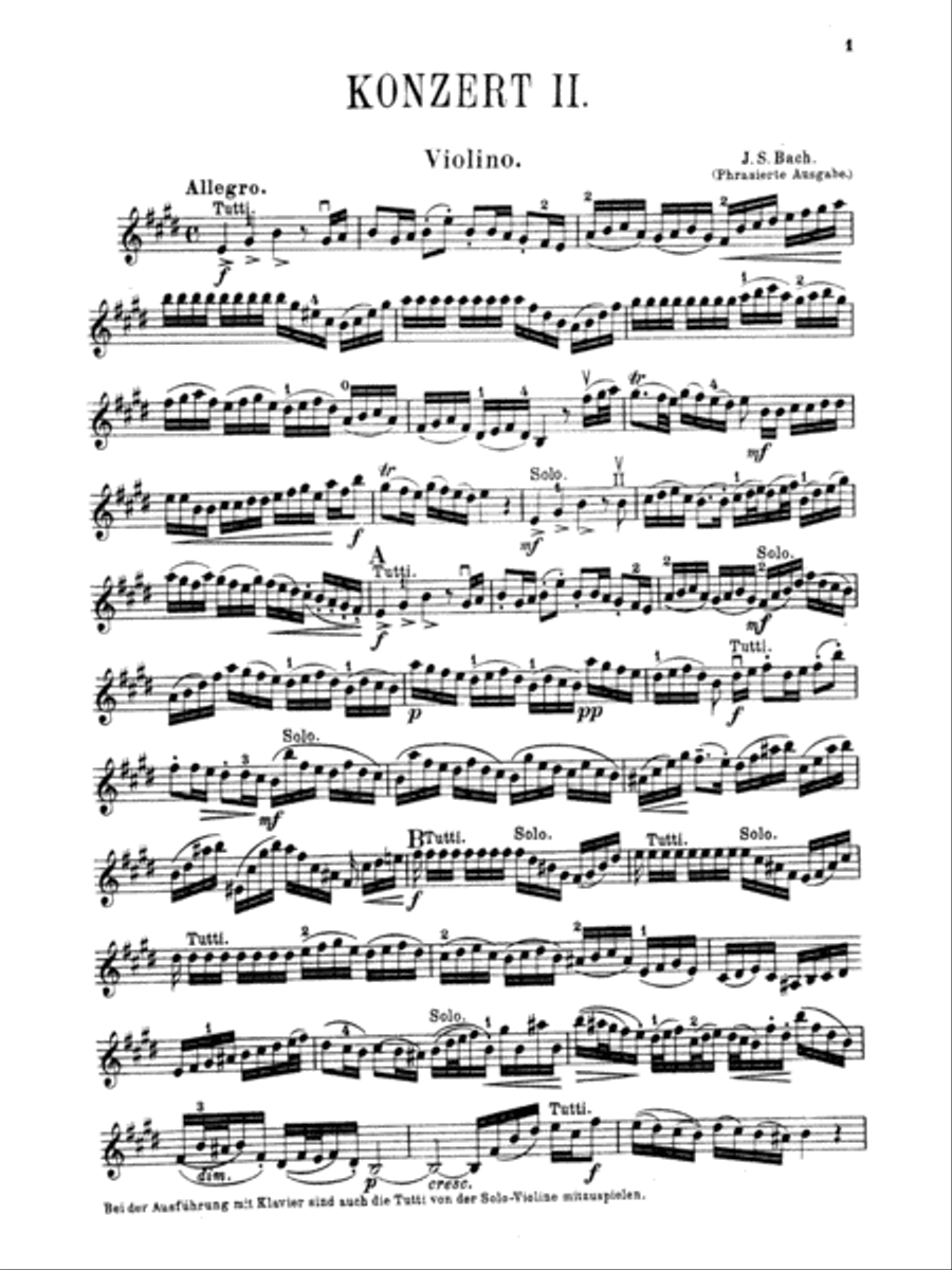 Bach: Violin Concerto No. 2 in E Major