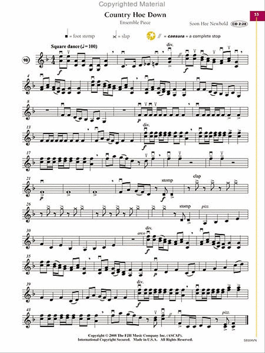 New Directions For Strings, Violin Book 2 Chamber Orchestra scores gallery preview page 5