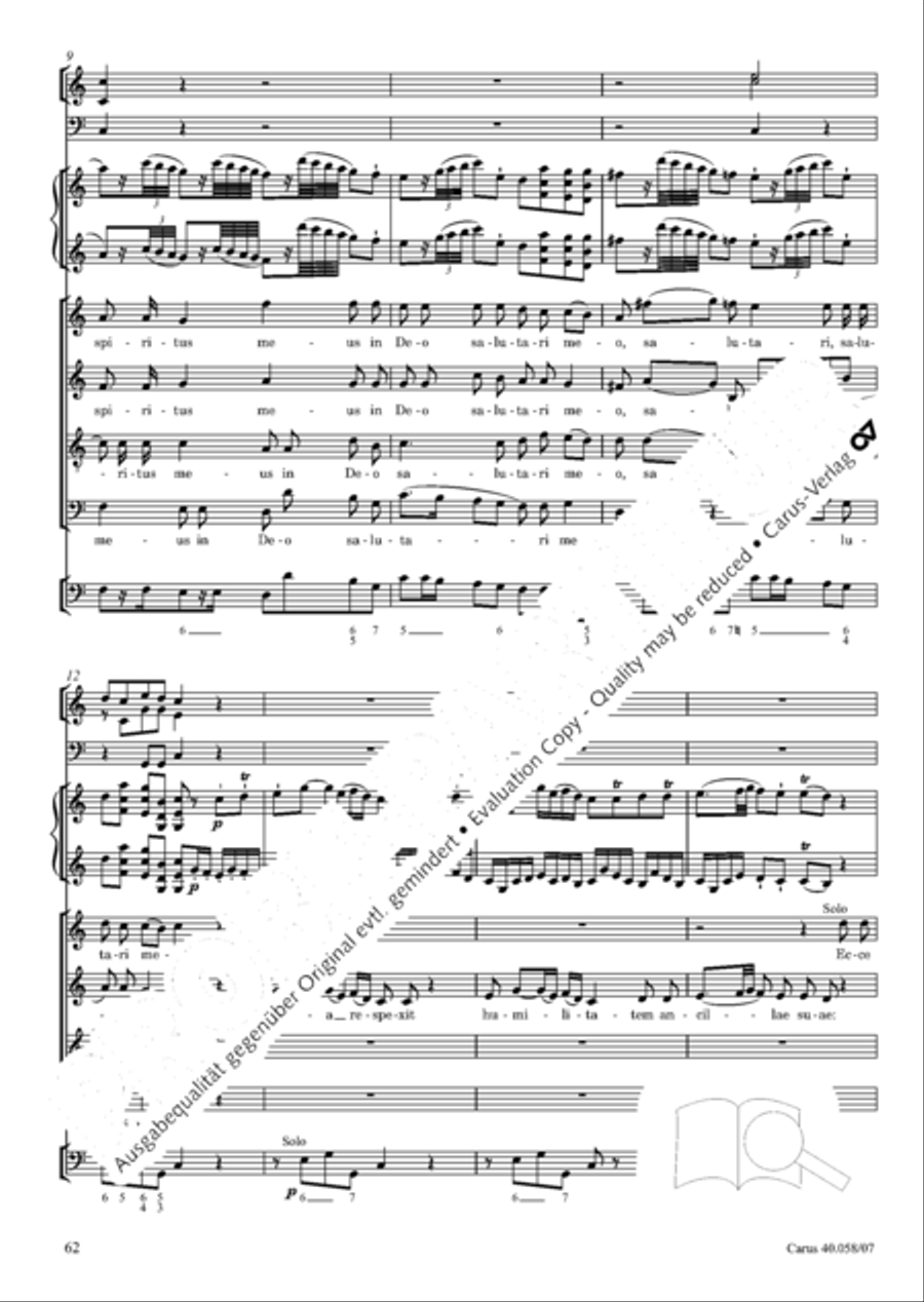 Vesperae solennes de Dominica 4-Part scores gallery preview page 67