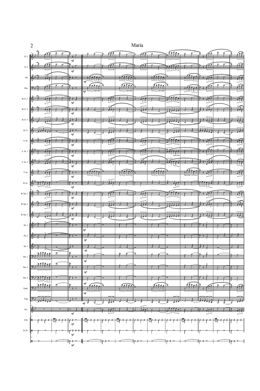 Maria Maria Marching Band scores gallery preview page 3
