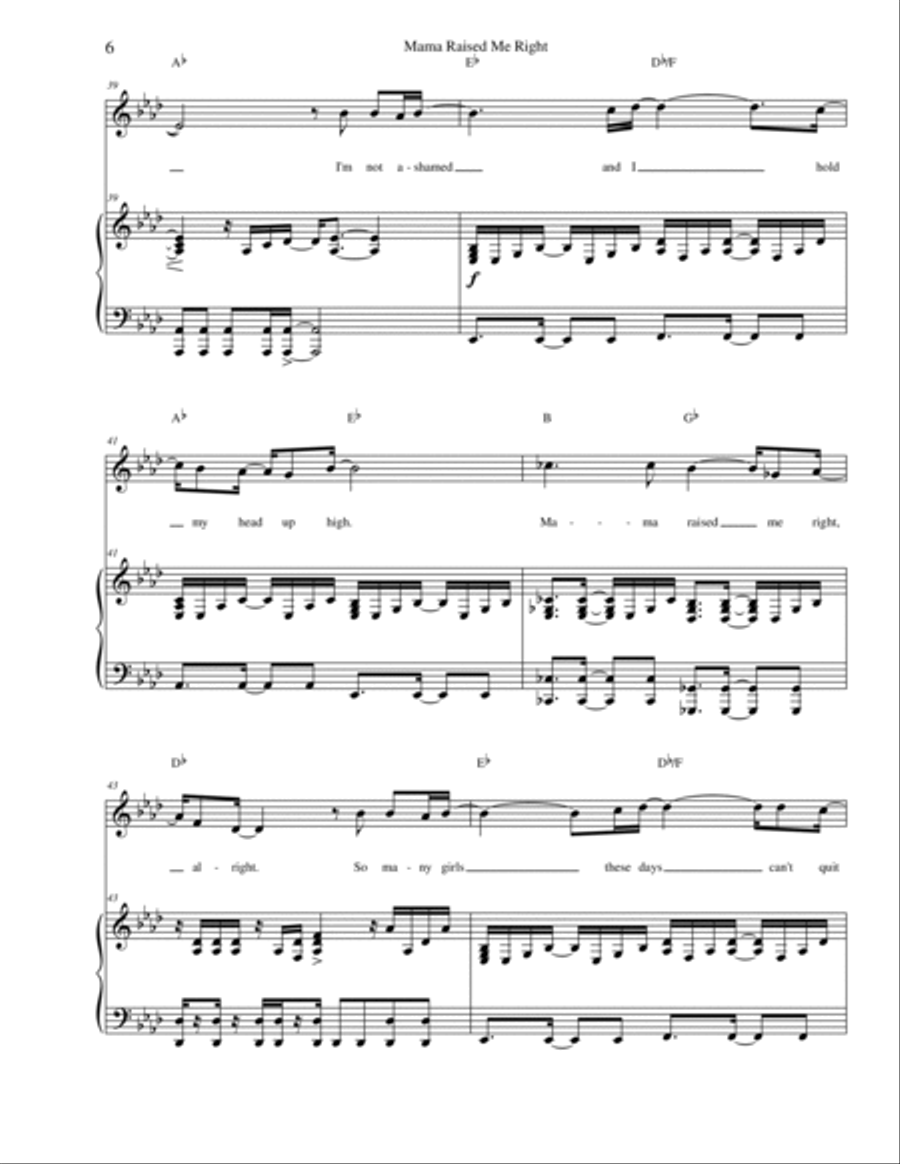 Mama Raised Me Right Mama Raised Me Right Alto Voice scores gallery preview page 6