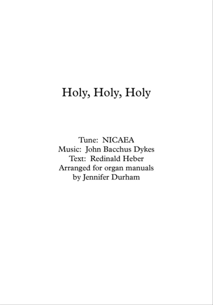 Holy, Holy, Holy Organ Solo scores gallery preview page 1