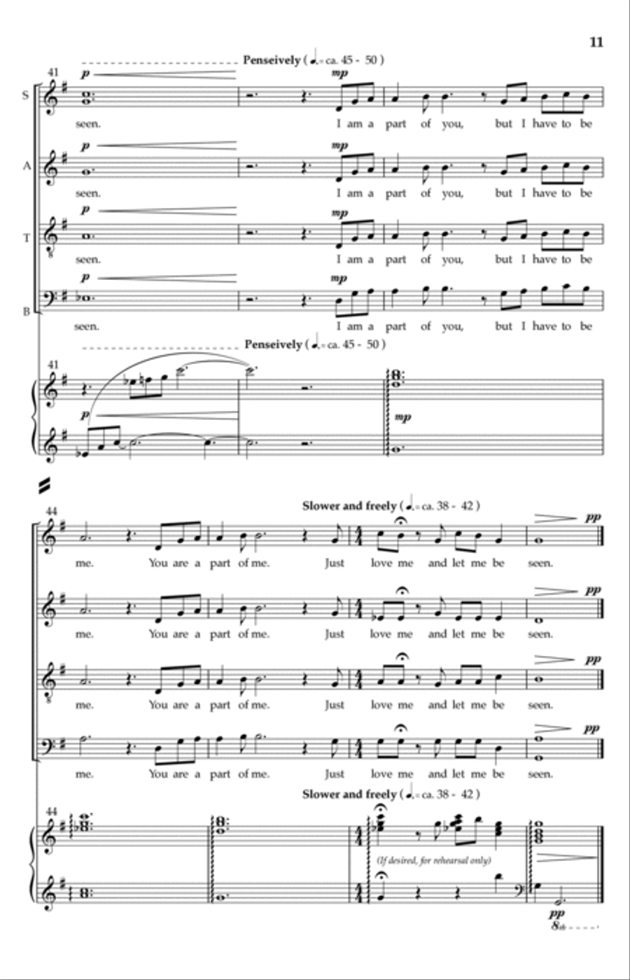 Longing To Be Seen 4-Part scores gallery preview page 9
