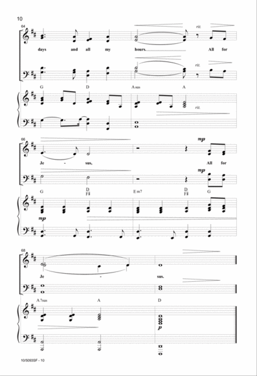 All for Jesus All for Jesus 4-Part scores gallery preview page 10