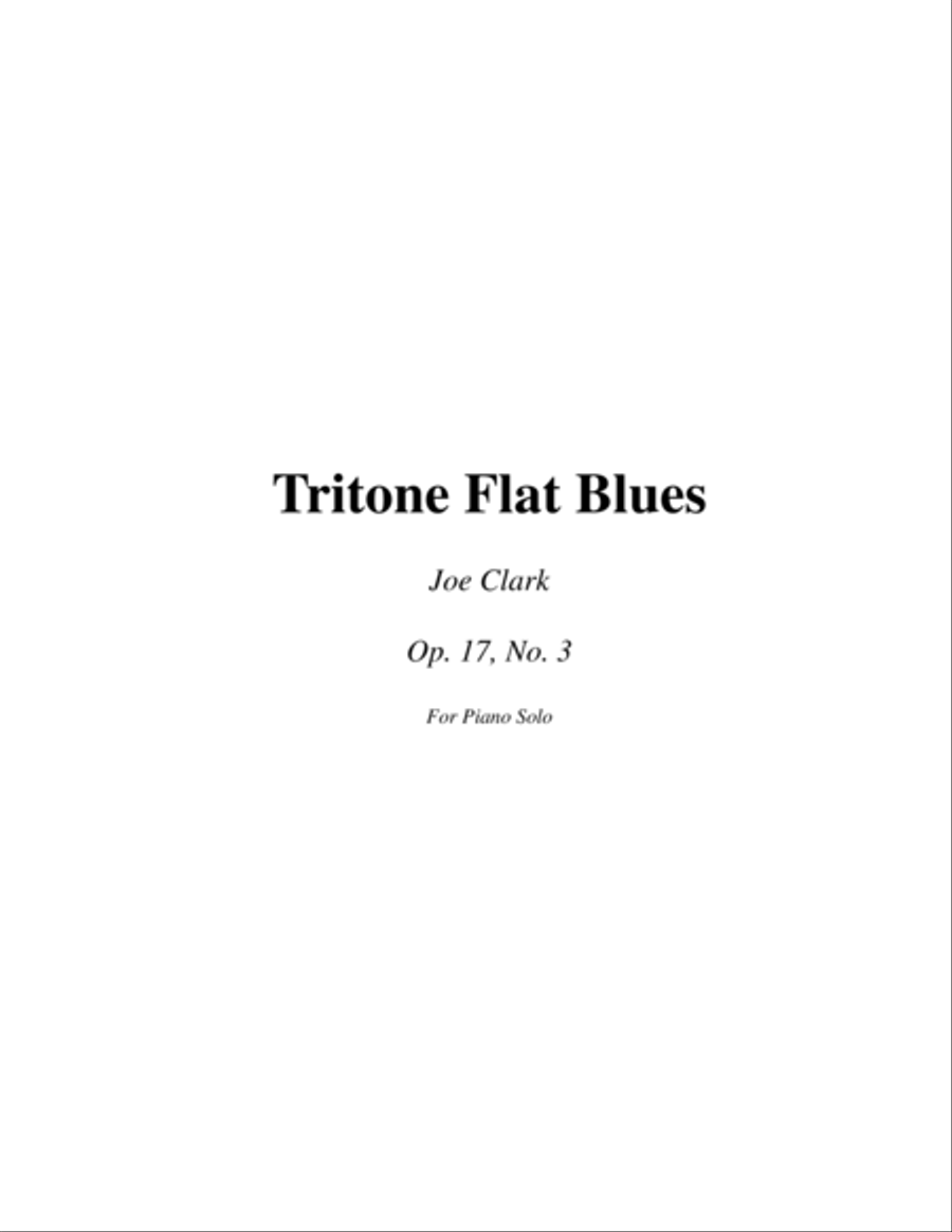 Tritone Flat Blues Tritone Flat Blues Piano Solo scores gallery preview page 1