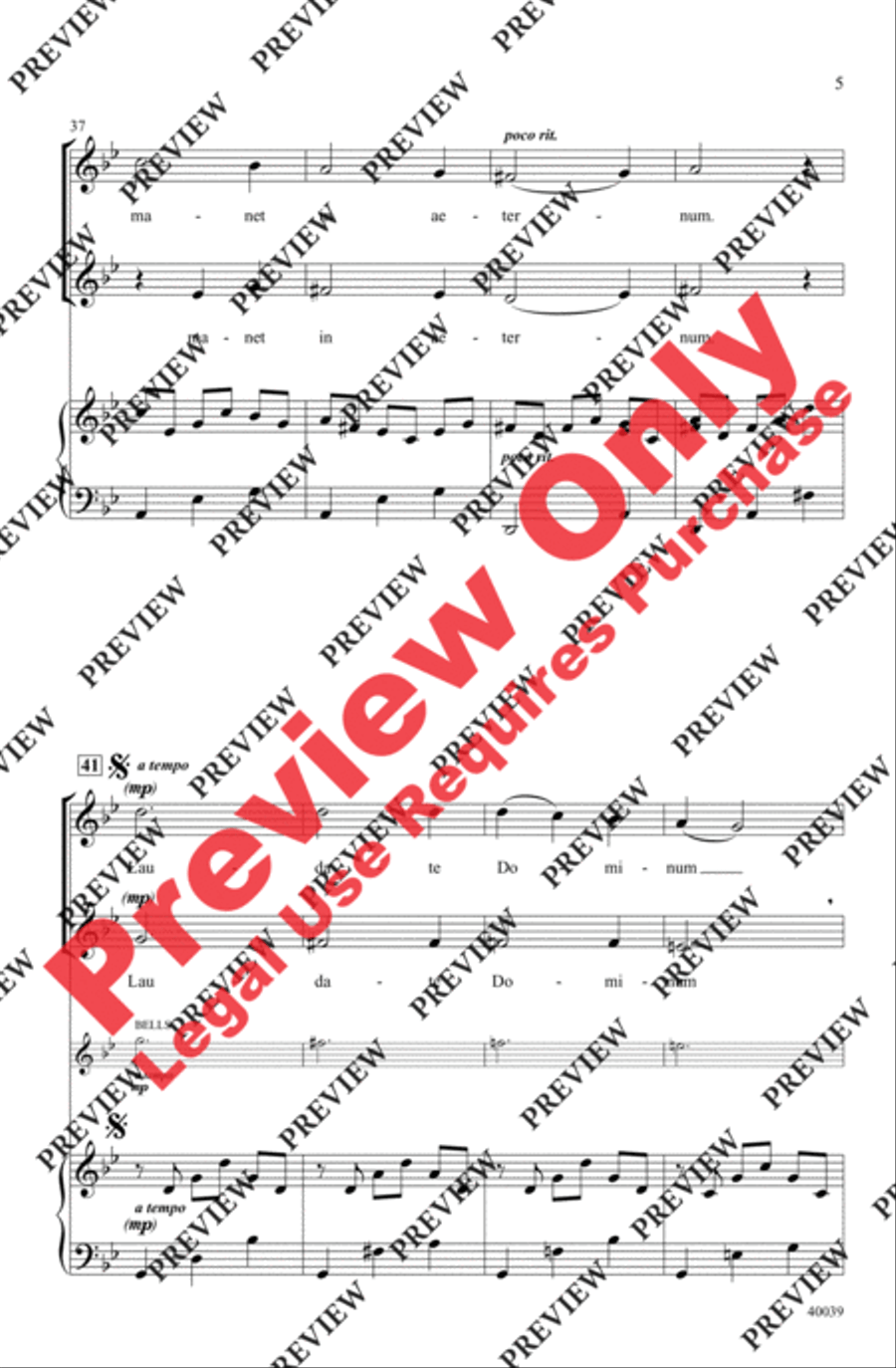 Laudate Dominum 2-Part scores gallery preview page 5