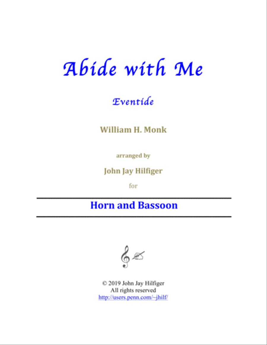 Abide with Me for Horn and Bassoon Woodwind Duet scores gallery preview page 1