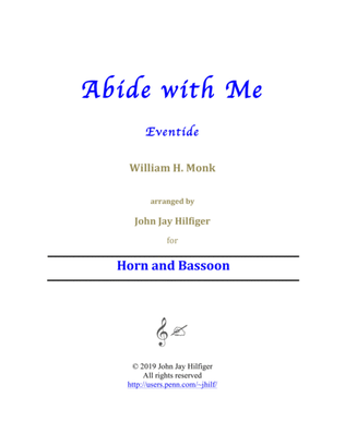 Book cover for Abide with Me for Horn and Bassoon