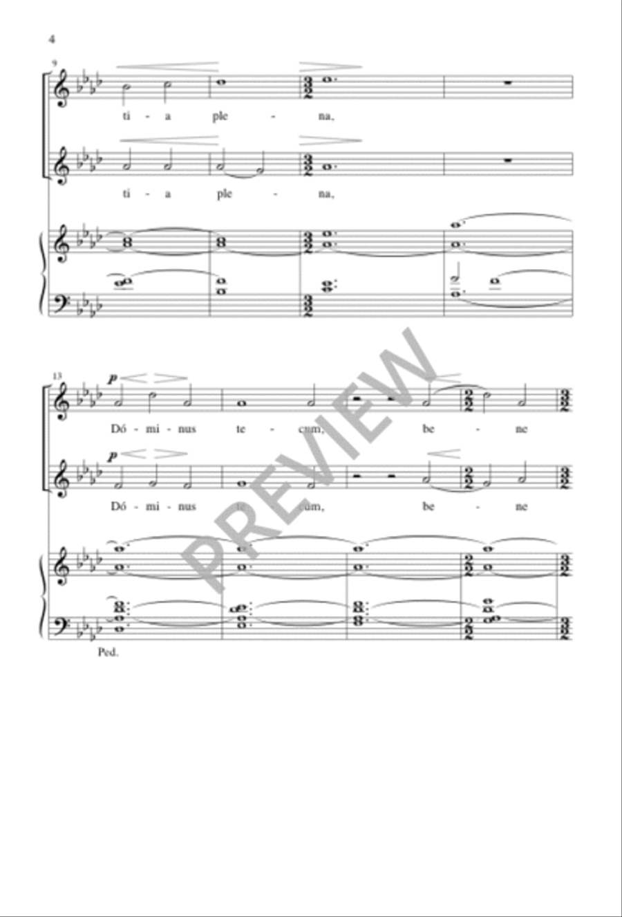 Ave Maria Ave Maria Choir scores gallery preview page 4