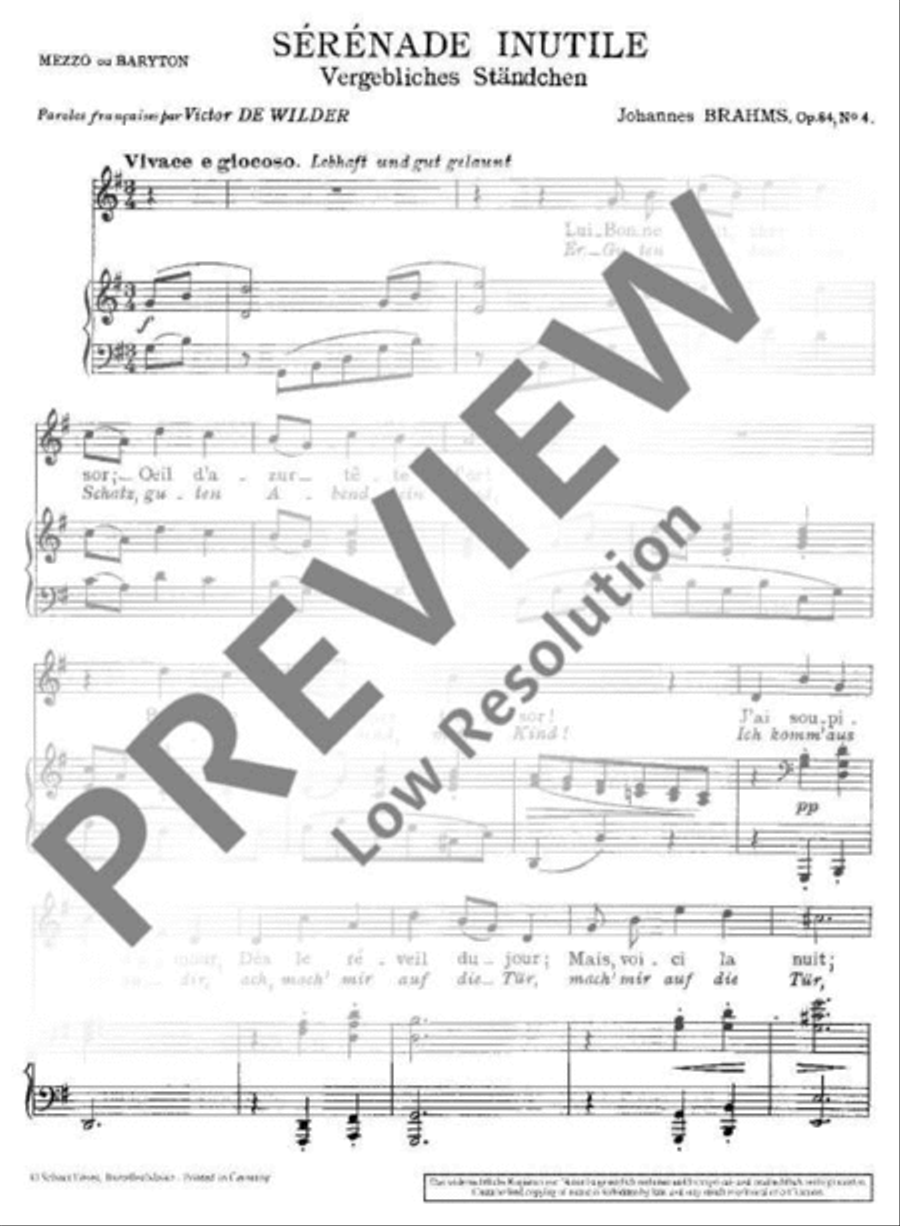 Serenade interlute G major Baritone Horn scores gallery preview page 4
