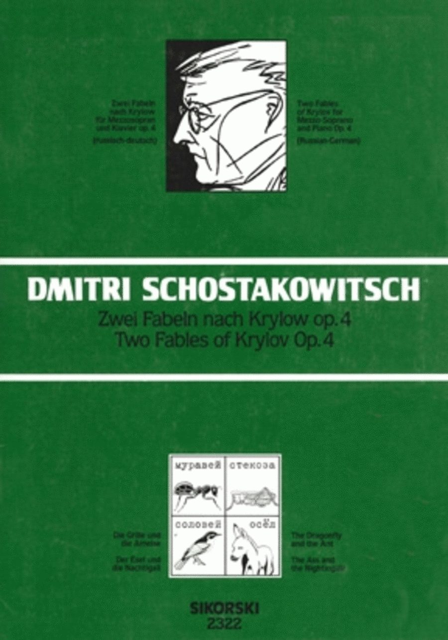 2 Krylov Fables, Op. 4 Voice scores gallery preview page 1