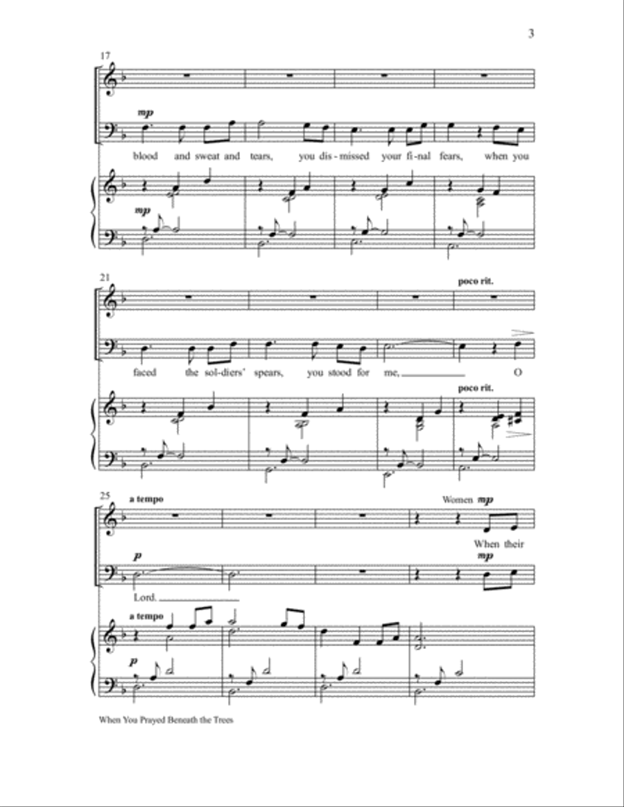 When You Prayed Beneath the Trees 2-Part scores gallery preview page 3