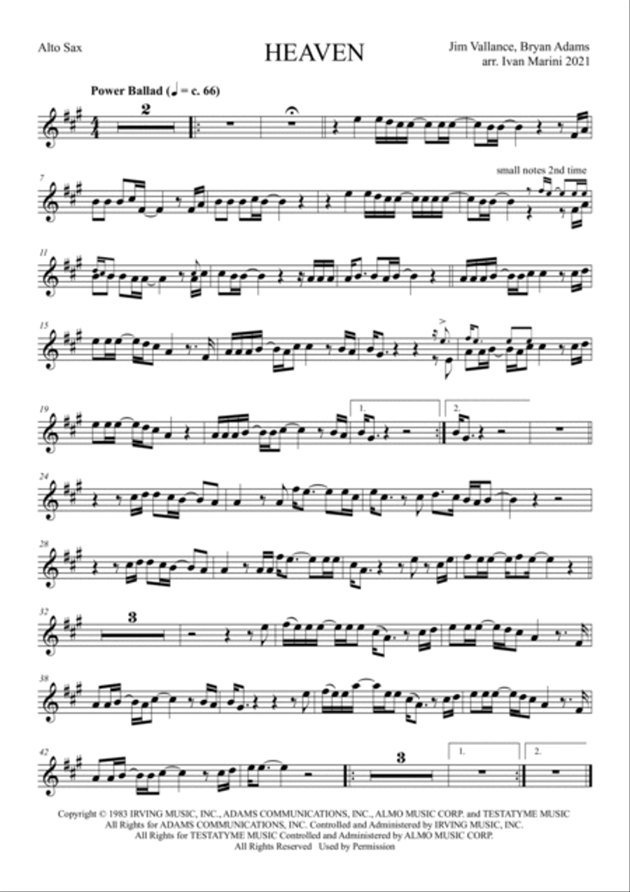 Heaven Alto Saxophone scores gallery preview page 2