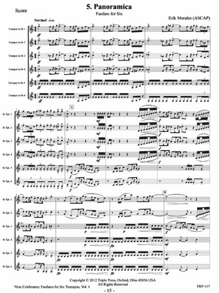 Nine Celebratory Fanfares for Six Trumpets, volume 1 image number null