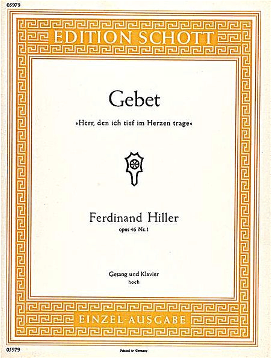 Gebet, Op. 46, No. 1 Gebet, Op. 46, No. 1 High Voice scores gallery preview page 1