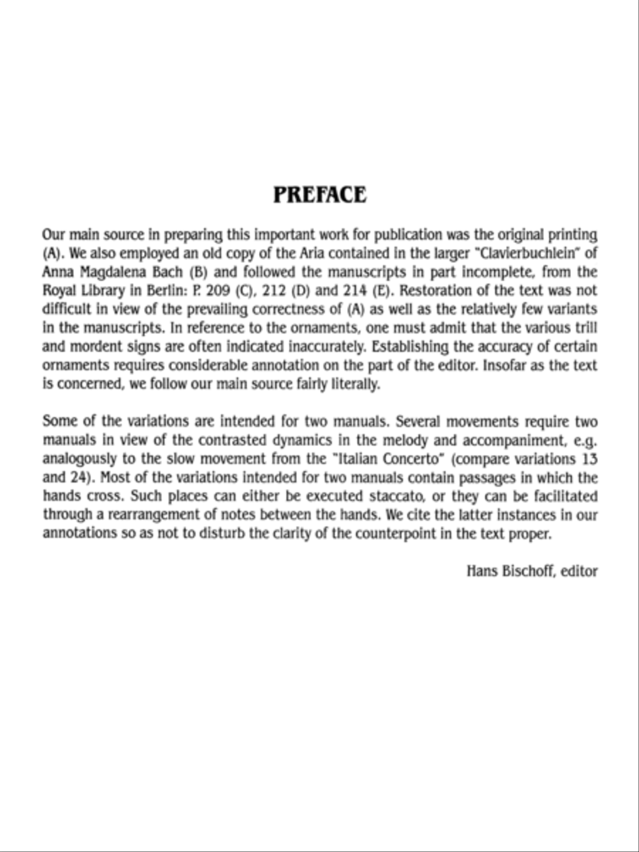 Bach: Goldberg Variations Piano Solo scores gallery preview page 2