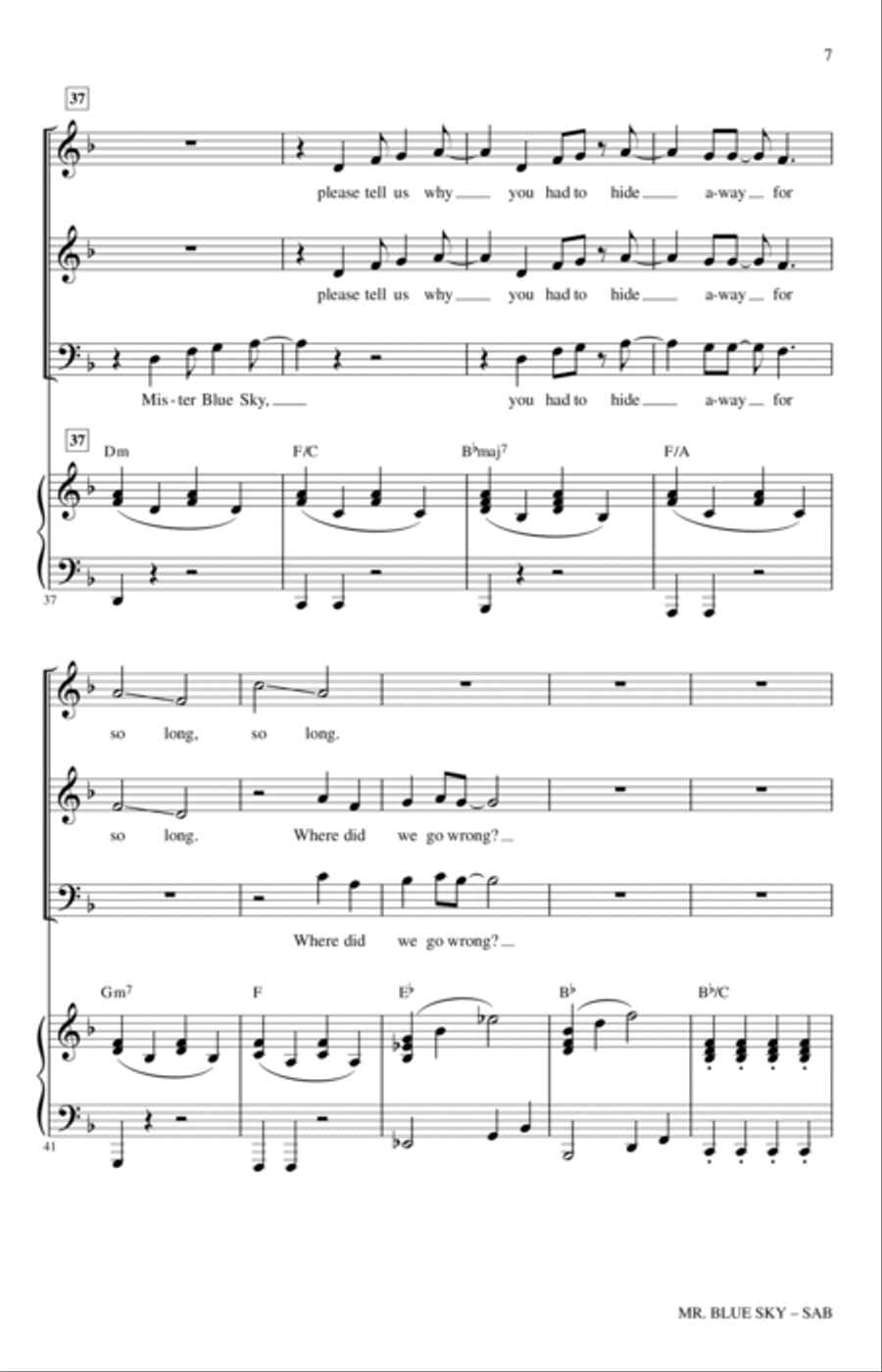Mr. Blue Sky 3-Part scores gallery preview page 6
