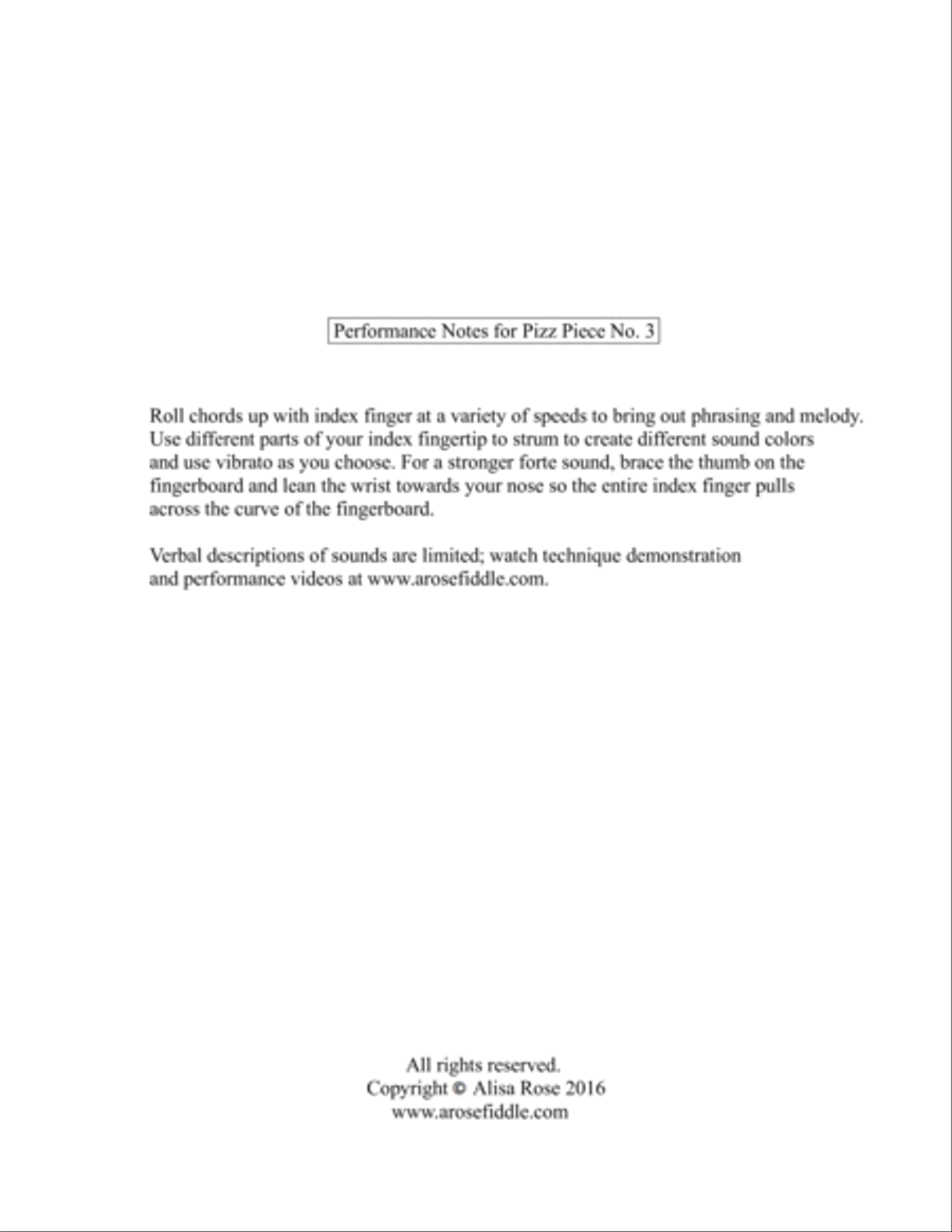 Pizz Piece No. 3 Pizz Piece No. 3 Violin Solo scores gallery preview page 2