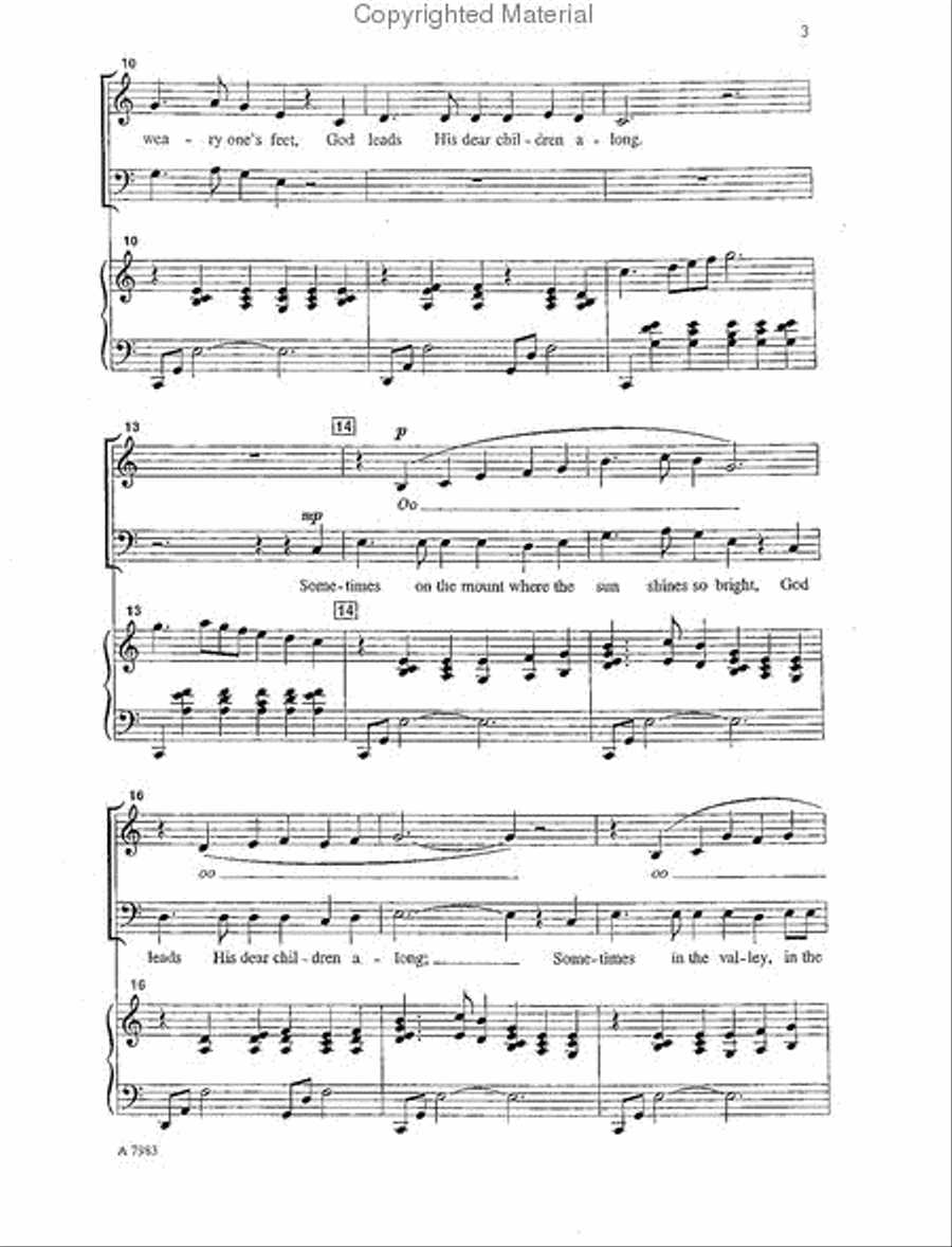 God Leads Us Along 4-Part scores gallery preview page 3