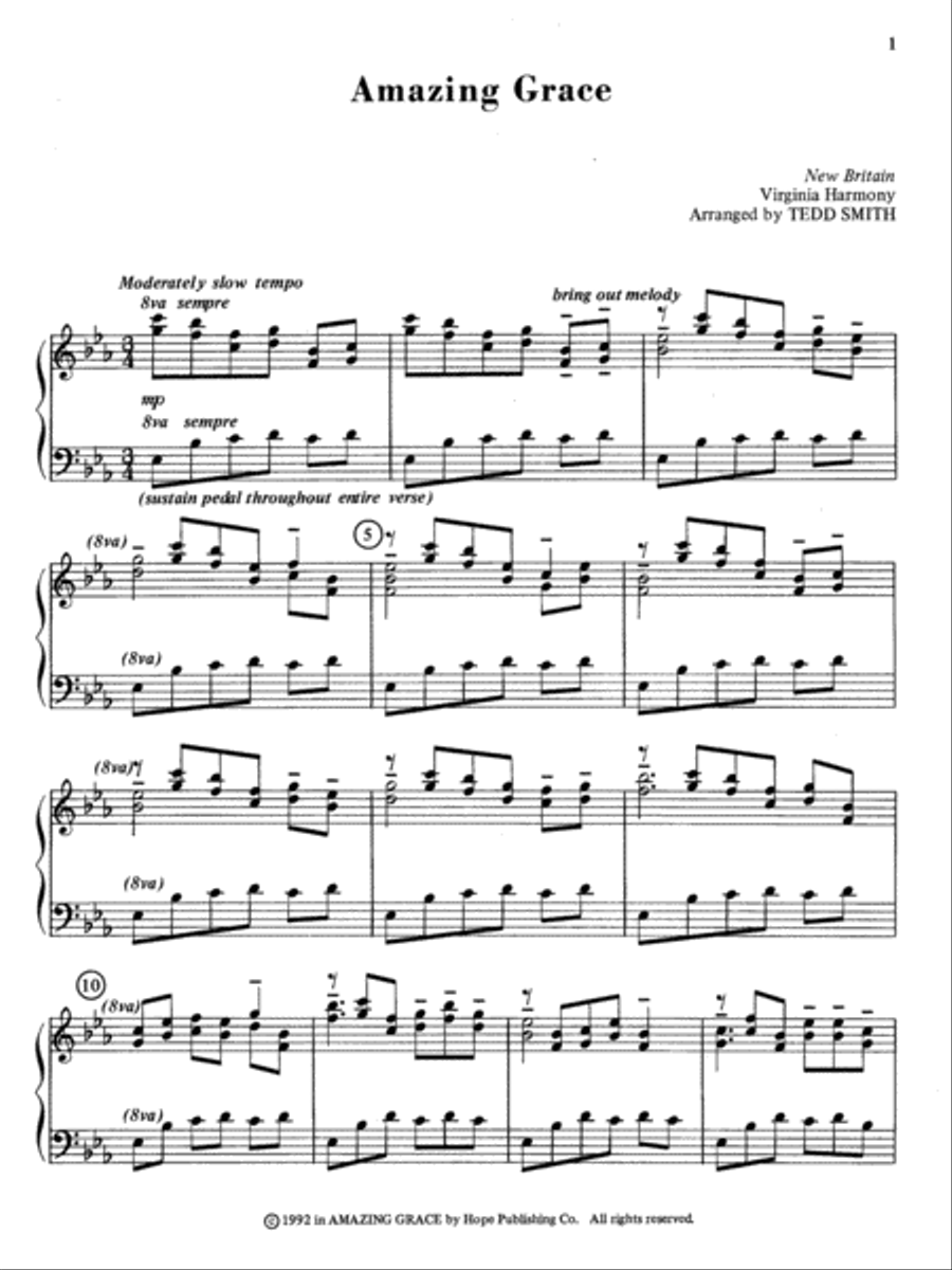 Amazing Grace! Amazing Grace! Piano Solo scores gallery preview page 2